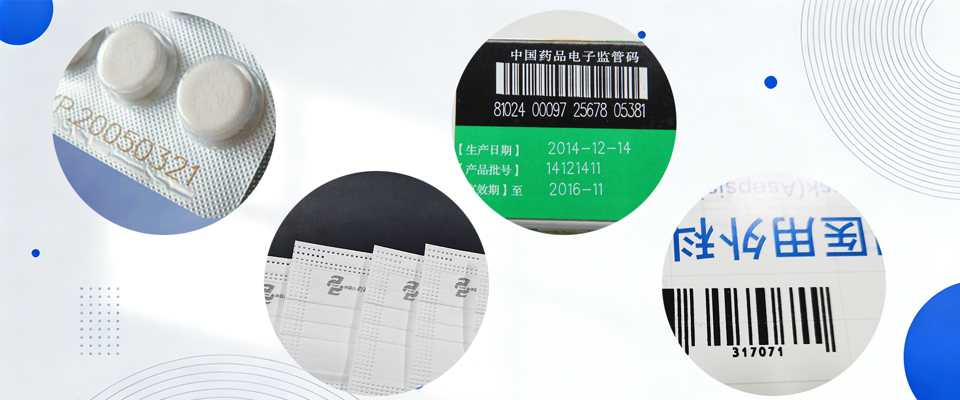coding and marking applications on blister foil bottles labels and pharmaceutical cartons