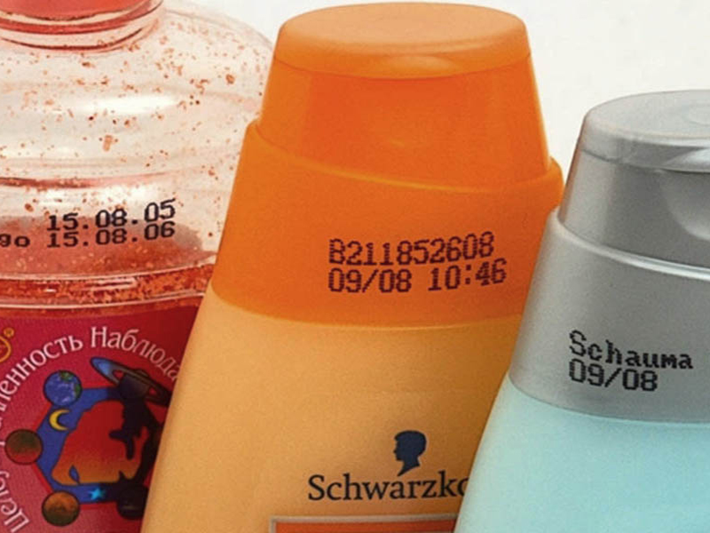 Serialization and date coding on a personal care bottle cap. Serialization and date coding on a personal care bottle cap.