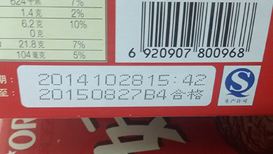 food pacakging expiry date coding