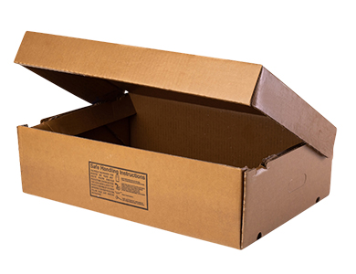 coated paper carton with product information